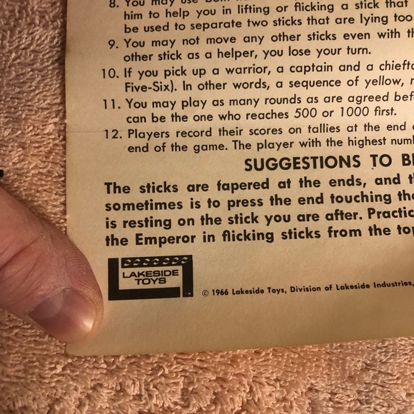 Vintage 1966 Lakeside Toys Wood 4 5 6 Pick Up Sticks With Instructions #8316 - Picture 8 of 10